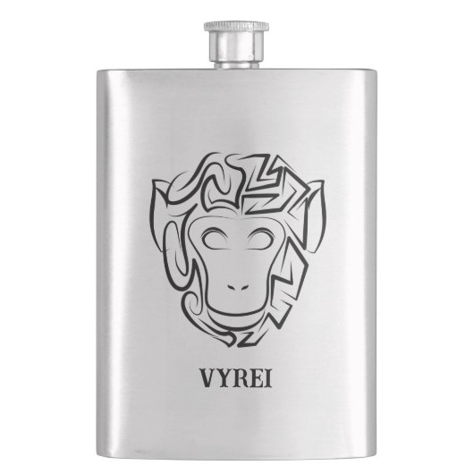 白黒の部族猿 フラスク (正面)