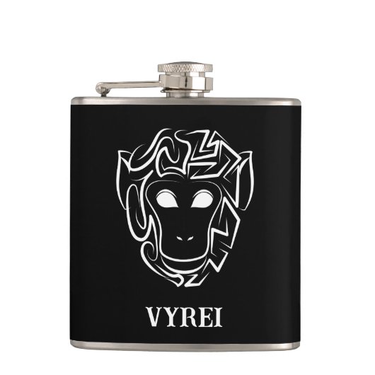 白黒の部族猿 フラスク (正面)