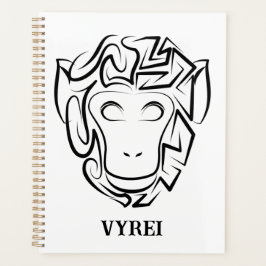 白黒の部族猿 プランナー手帳