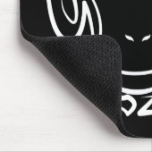 白黒の部族猿 マウスパッド (コーナー)