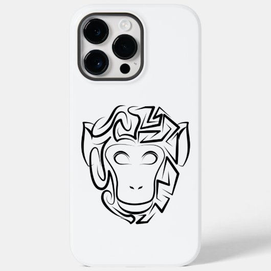 白黒の部族猿 Case-Mate iPhoneケース (裏面)