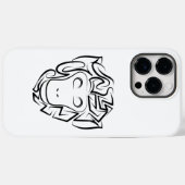 白黒の部族猿 Case-Mate iPhoneケース (裏面 (横))