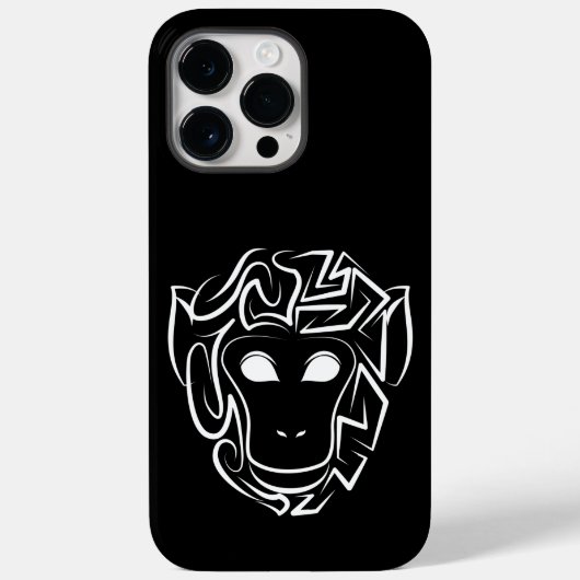 白黒の部族猿 Case-Mate iPhoneケース (裏面)