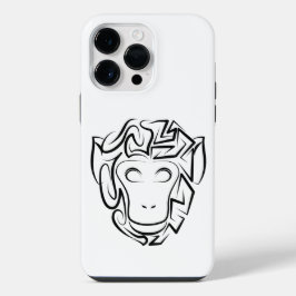 白黒の部族猿 iPhone 14 PRO MAXケース