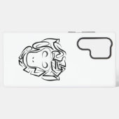 白黒の部族猿 SAMSUNG GALAXYケース (裏面横)