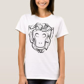 白黒の部族猿 Tシャツ (正面)