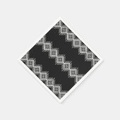 白黒の部族芸術 スタンダードカクテルナプキン (角)