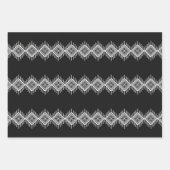 白黒の部族芸術 ラッピングペーパーシート (正面)
