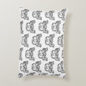 白黒の部族豚 アクセントクッション (裏面(縦))