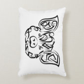 白黒の部族豚 アクセントクッション (正面(垂直))
