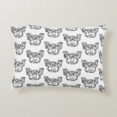 白黒の部族豚 アクセントクッション (裏面)