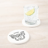 白黒の部族豚 コースター (側面)