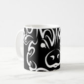 白黒の部族豚 コーヒーマグカップ (正面左)