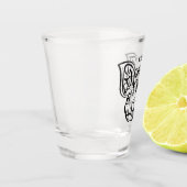 白黒の部族豚 ショットグラス (左)