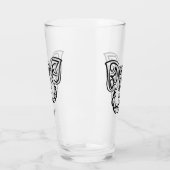 白黒の部族豚 タンブラーグラス (左)