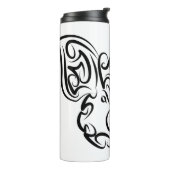 白黒の部族豚 タンブラー (回転左)