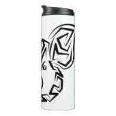 白黒の部族豚 タンブラー (回転右)