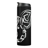 白黒の部族豚 タンブラー (回転右)