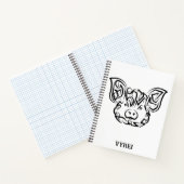 白黒の部族豚 ノートブック (内部)