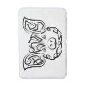 白黒の部族豚 バスマット (正面縦)