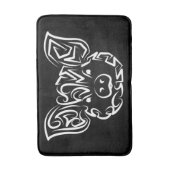 白黒の部族豚 バスマット (正面縦)