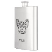 白黒の部族豚 フラスク (左)