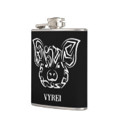 白黒の部族豚 フラスク (左)