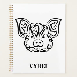 白黒の部族豚 プランナー手帳