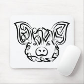 白黒の部族豚 マウスパッド (マウス)