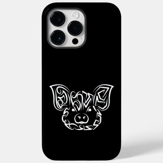 白黒の部族豚 Case-Mate iPhoneケース (裏面)