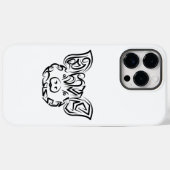 白黒の部族豚 Case-Mate iPhoneケース (裏面 (横))