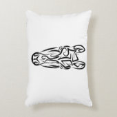 白黒の部族馬 アクセントクッション (正面(垂直))