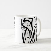 白黒の部族馬 コーヒーマグカップ (正面右)