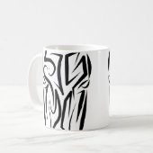 白黒の部族馬 コーヒーマグカップ (正面左)