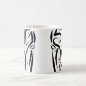 白黒の部族馬 コーヒーマグカップ (中央)