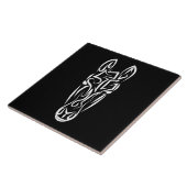 白黒の部族馬 タイル (側面)