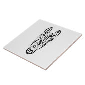 白黒の部族馬 タイル (側面)