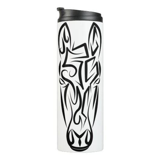 白黒の部族馬 タンブラー (回転右)