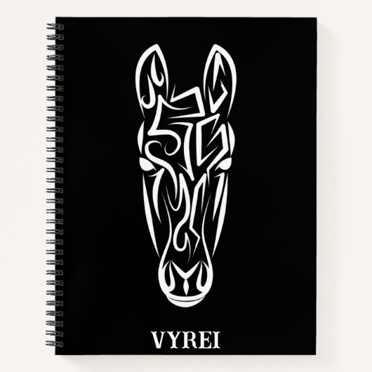白黒の部族馬 ノートブック (正面)