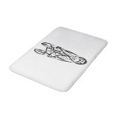 白黒の部族馬 バスマット (アングル)