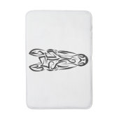 白黒の部族馬 バスマット (正面縦)