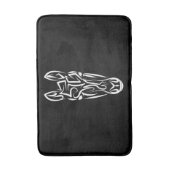 白黒の部族馬 バスマット (正面縦)