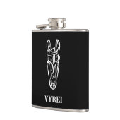 白黒の部族馬 フラスク (左)