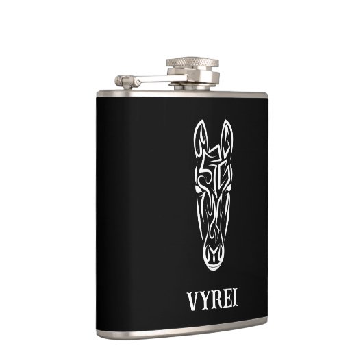 白黒の部族馬 フラスク (右)