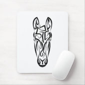 白黒の部族馬 マウスパッド (マウス)