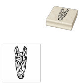 白黒の部族馬 ラバースタンプ (押印)