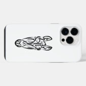 白黒の部族馬 iPhoneケース (裏面横)