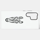 白黒の部族馬 SAMSUNG GALAXYケース (裏面横)