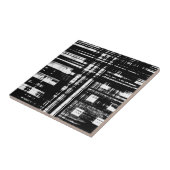 白黒の都市タワーブロック タイル (側面)