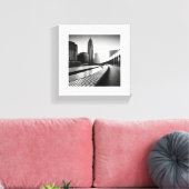 白黒の都市 キャンバスプリント (インサイチュ (リビング))